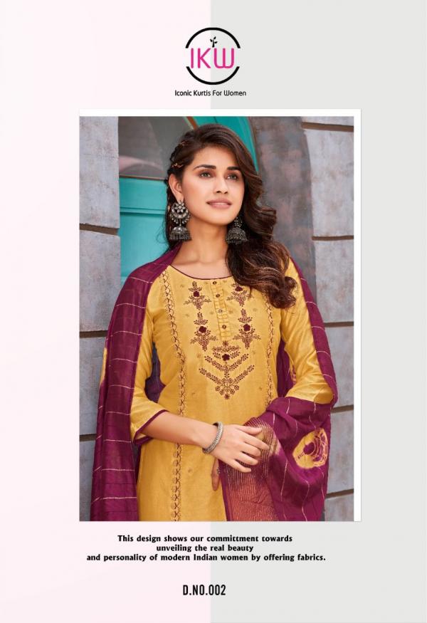 Ikw Wow Vol 4 Viscose Chanderi Designer Readymade Suit